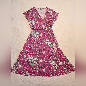 Lands' End women's size 14-16 cross over front top, below knee dress, EUC